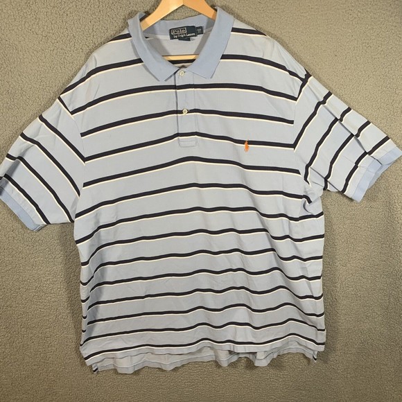 Polo Ralph Lauren Other - S Polo Ralph Lauren Polo Shirt Men Short Sleeve Cotton Size 3XB Big Blue Striped